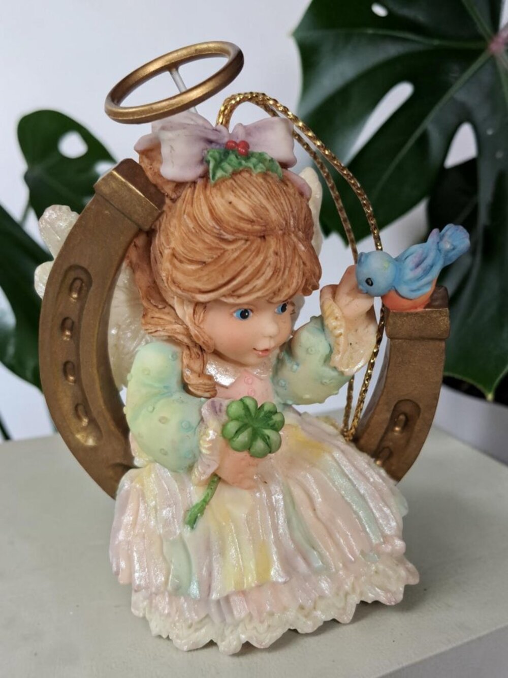 Ashton-Drake WISHING YOU GOOD FORTUNE #22252 Holly Day Angel Ornament COA VTG